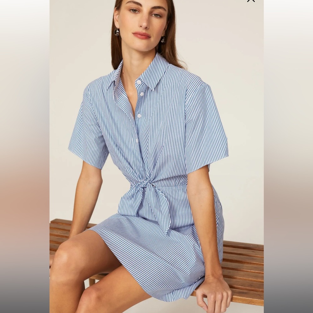 Thakoon striped Tie front dress